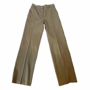ARITZIA Babaton Agency Pant Wool Trousers Tan Front Crease Minimalist like new 0